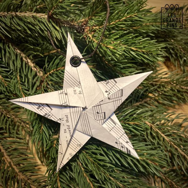 Étoile Origami Noël Musique - Série Petite Ourse