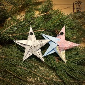 Étoile Origami Noël Carte & Musique - Série Petite Ourse
