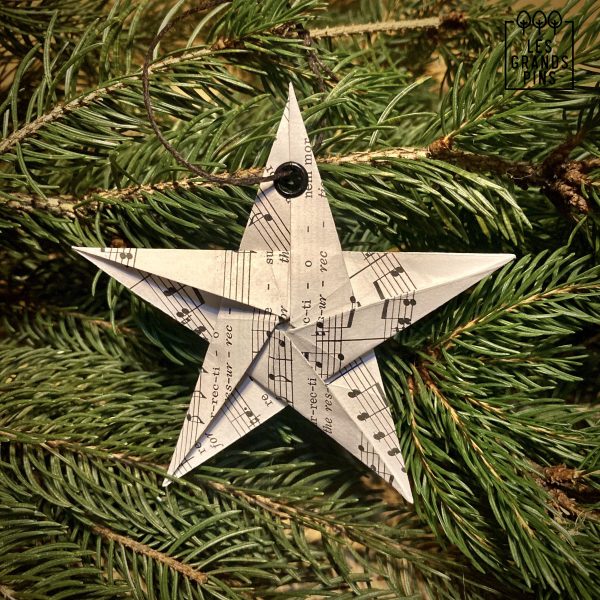 Étoile Origami Noël Musique - Série Petite Ourse